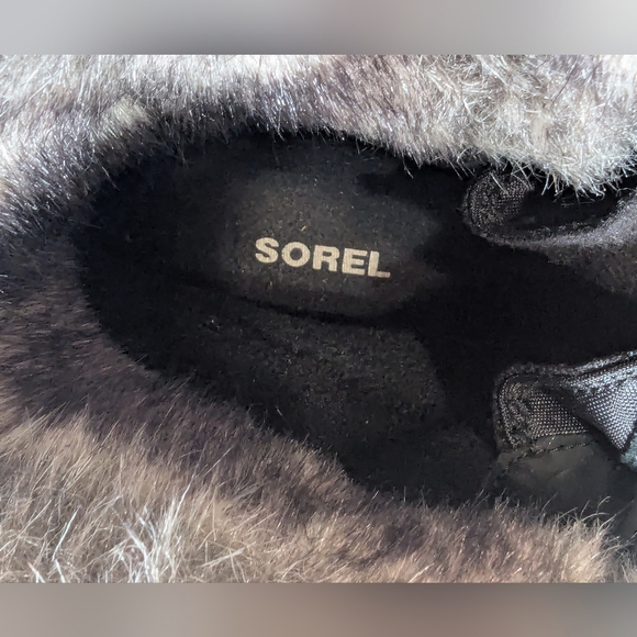SOREL Explorer Joan Black Snow Boots In Super Condition Size 7 - Picture 5 of 10